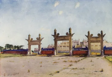 Peking, de Tempel van de Hemel, het Offeraltaar